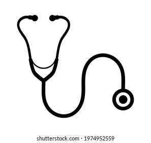stethoscope icon on white background