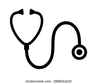 stethoscope icon on white background