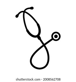stethoscope icon on white background