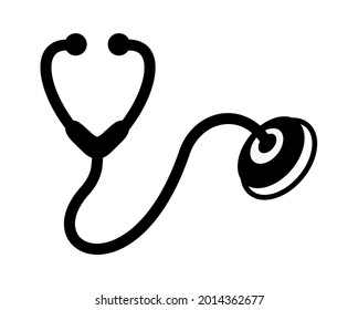 stethoscope icon on white background