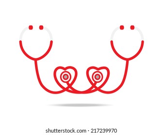 stethoscope icon on white background