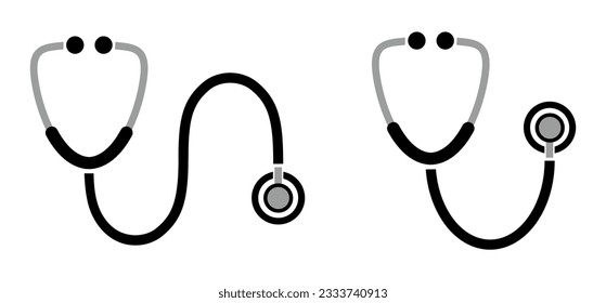 Stethoskop-Symbol auf weißem Hintergrund