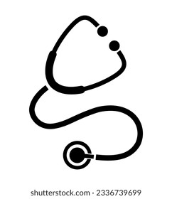 stethoscope icon on white background