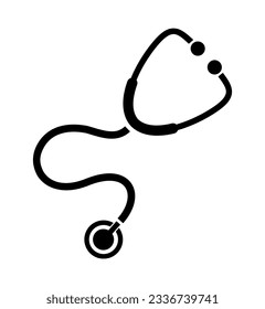 Stethoskop-Symbol auf weißem Hintergrund