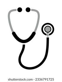 Stethoskop-Symbol auf weißem Hintergrund