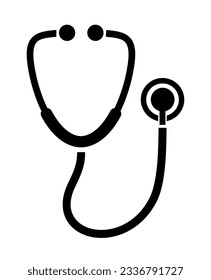 stethoscope icon on white background