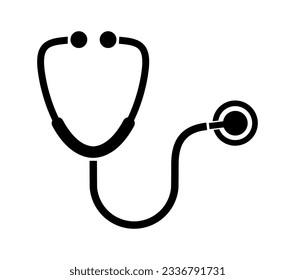 stethoscope icon on white background