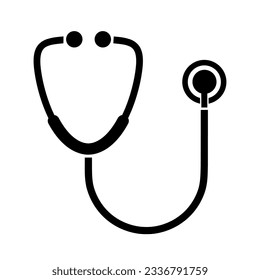 stethoscope icon on white background