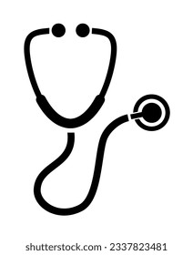 stethoscope icon on white background