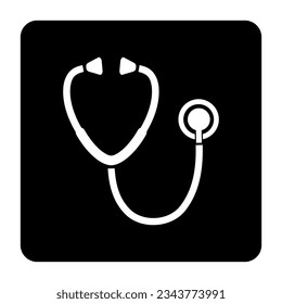 stethoscope icon on white background