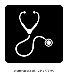 stethoscope icon on white background