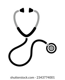 stethoscope icon on white background
