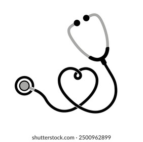 stethoscope icon on white background