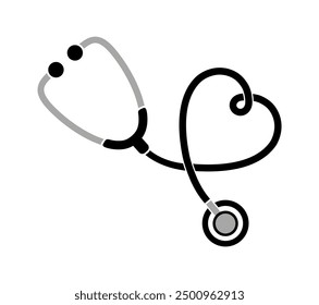 stethoscope icon on white background