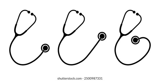 stethoscope icon on white background
