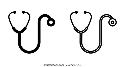 Stethoscope icon on white background