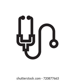 stethoscope icon. stethoscope outline style vector design