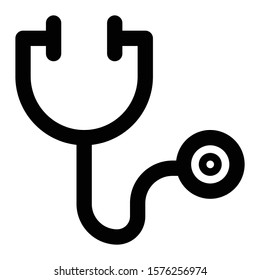 stethoscope icon outline vector design