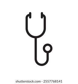 stethoscope icon Outline vector for web ui