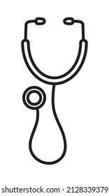 stethoscope icon over white background