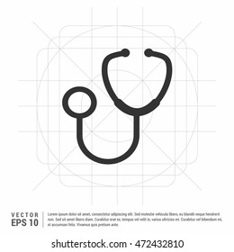 Stethoscope icon, pictogram icon