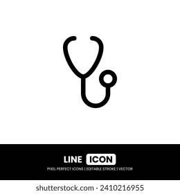 Stethoscope icon pixel perfect | Vector outline illustration