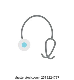 Stethoscope icon represents healthcare and medical check-ups, perfect for World Health Day promotions, hospital branding, wellness campaigns, and medical-related visuals.