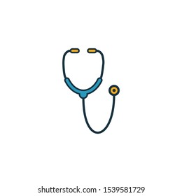 Stethoscope icon set. Colored creative element from medicine icons collection. Creative stethoscope icon for web and mobile design.
