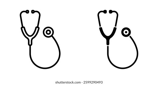 Stethoscope icon set. for mobile concept and web design on white background