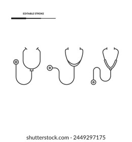 Stethoscope Icon Set Vector Design.