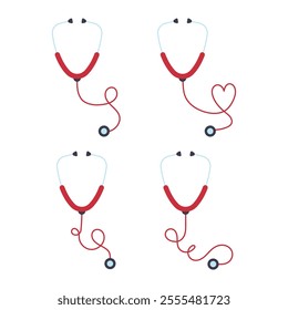 Stethoscope Icon Set Vector Design.