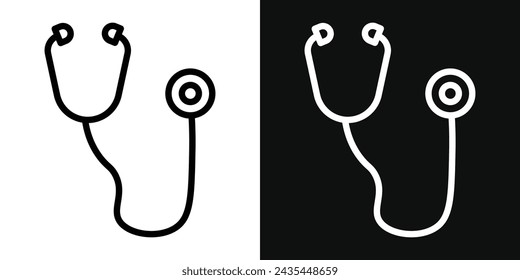 Stethoscope Icon Set. Vector Illustration