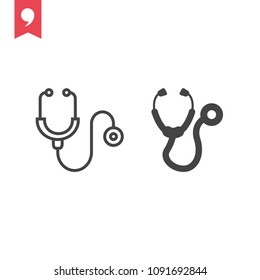 Stethoscope icon. Simple element illustration. Stethoscope symbol design template. Can be used for web and mobile UI.