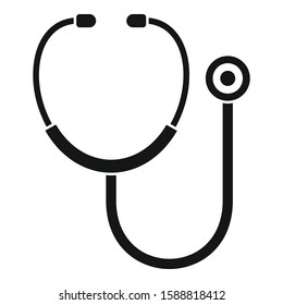 Stethoscope icon. Simple illustration of stethoscope vector icon for web design isolated on white background