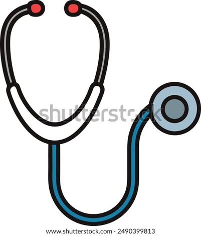Stethoscope icon. Simple illustration of stethoscope vector icon for web design isolated on white background