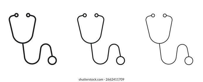 Stethoscope icon simple line design - Simple Vector Illustration