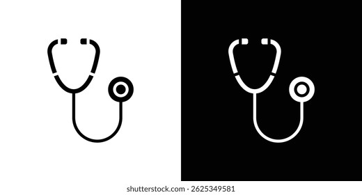 Stethoscope icon simple line vector. Symbol, logo.
