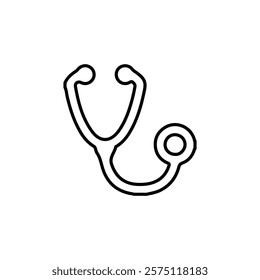 stethoscope icon Simple outline illustration