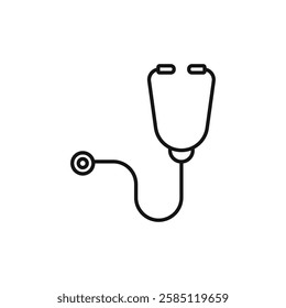 Stethoscope icon. simple thin line vector icon