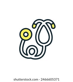 Icono de estetoscopio. Simple Ilustración vectorial.