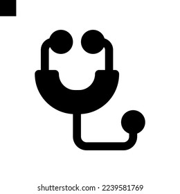 stethoscope icon solid style vector
