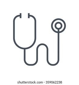 Stethoscope icon suitable for info graphics, websites and print media and  interfaces. Line vector icon.