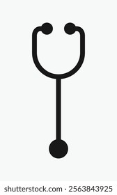 Stethoscope icon, a symbol of a medical device for health checks. Stethoscopes are used as symbols in designs related to health services and the medical world.