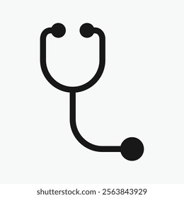 Stethoscope icon, a symbol of a medical device for health checks. Stethoscopes are used as symbols in designs related to health services and the medical world.