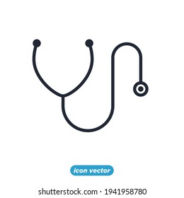stethoscope icon. stethoscope symbol template for graphic and web design collection logo vector illustration