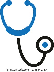 stethoscope icon symbol of treatment vector illustration