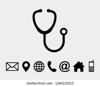Stethoscope icon symbols vector for web