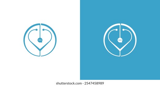 Stethoscope Icon. Talking, Healthcare, Diagnostics, Medical Examination, Health, Doctor, Treatment, Listening, Heartbeat, Patient Care, Medicine