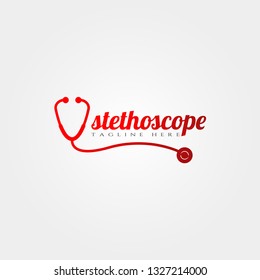 stethoscope icon template, creative vector logo design, illustration element.