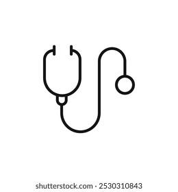 Stethoscope icon Thin line art isolated
